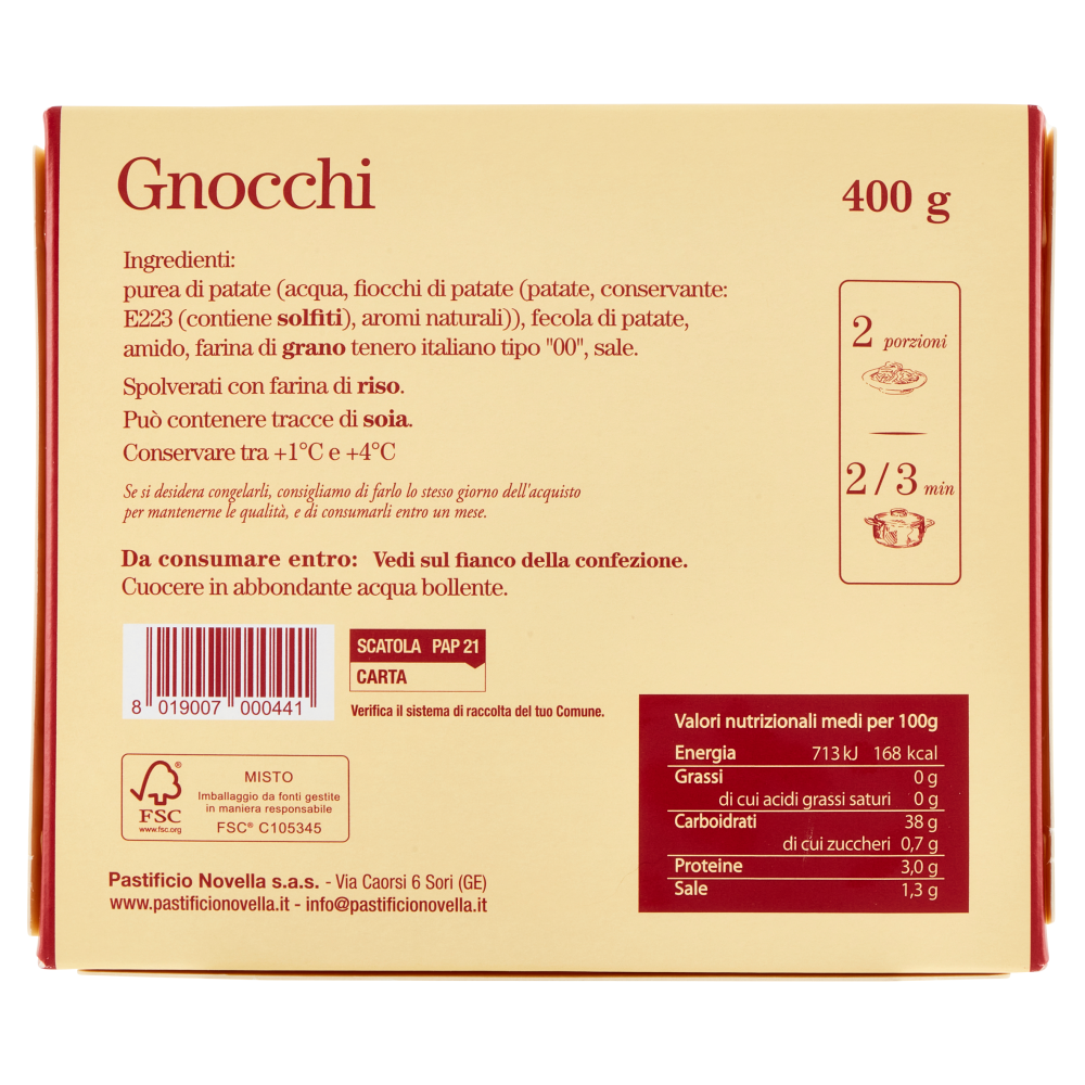 Pastificio Novella Gnocchi 400 g