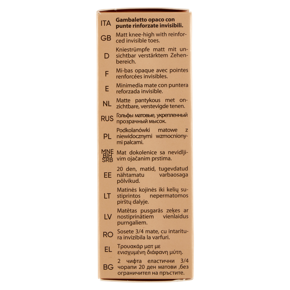 pompea Classico Gambaletto opaco 20 den Tg. Unica Polvere Dorata 2 Paia