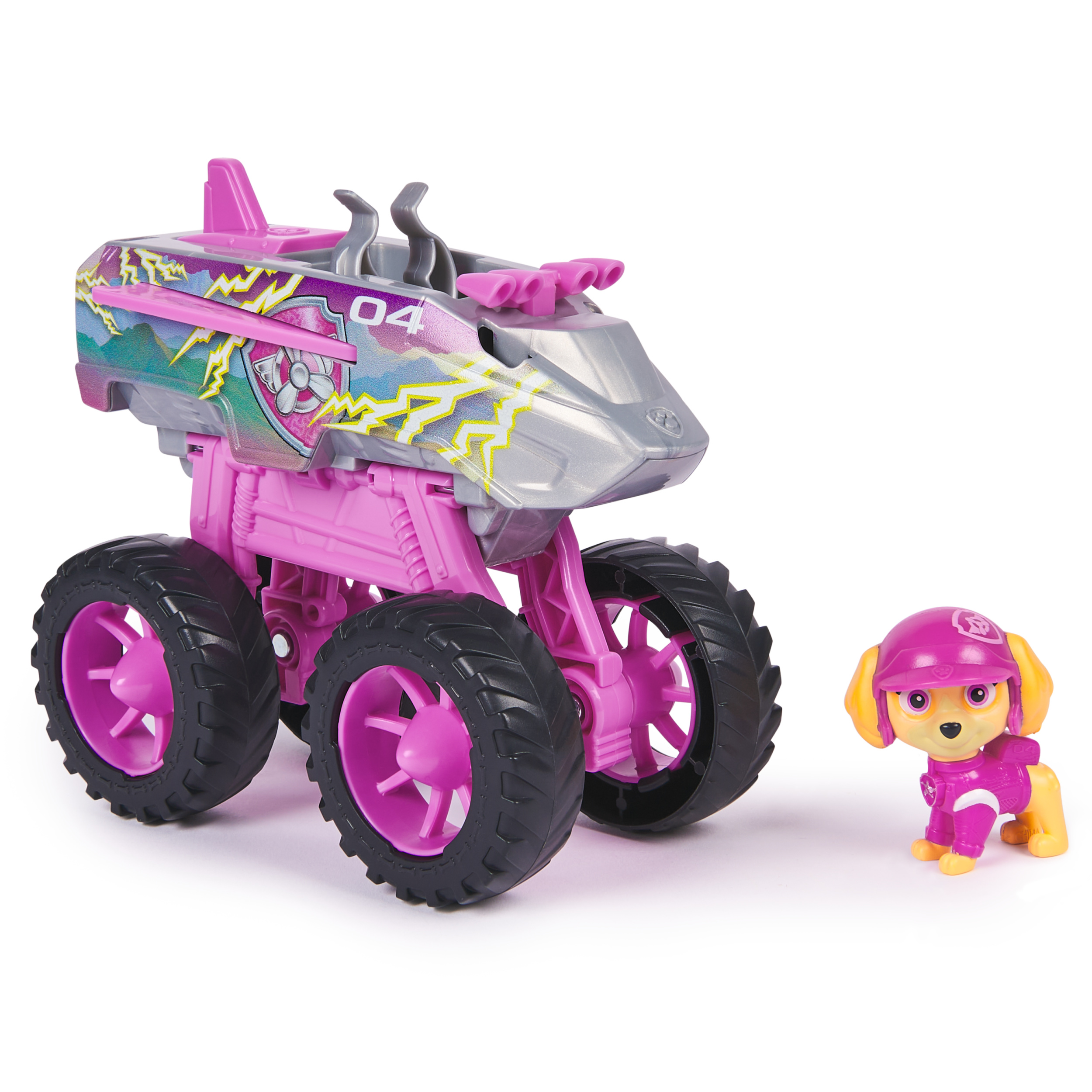 PAW Patrol : Rescue Wheels, bulldozer di Rubble, veicolo giocattolo con trasformazione e action figure collezionabile, giocattoli per bambini e bambine da 3 anni in su