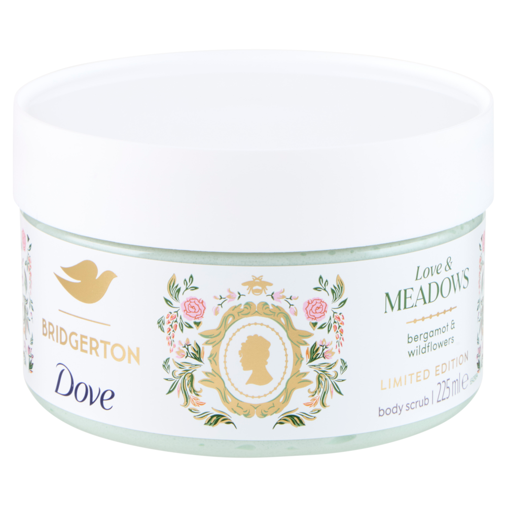 Dove body scrub Bridgerton Limited Edition bergamot & wildflowers 225 ml 