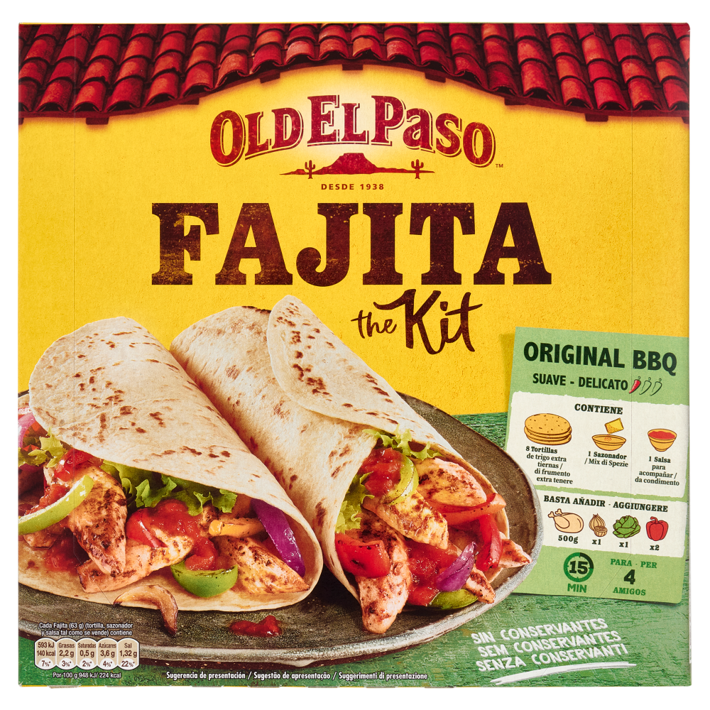 Old El Paso Fajita the Kit Original BBQ 500 g