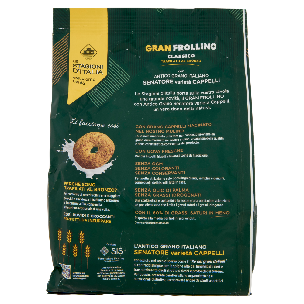 Le Stagioni d'Italia Gran Frollino Classico Senatore varietà Cappelli 430 g