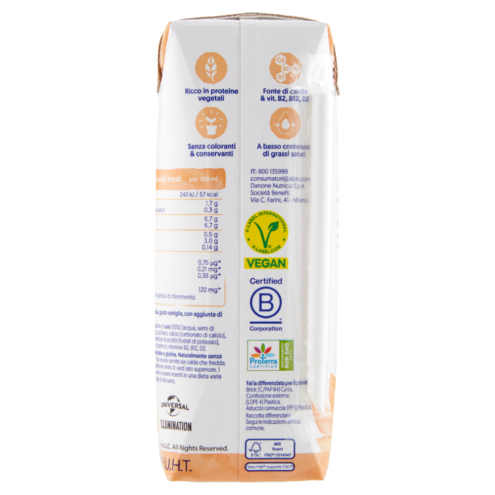 ALPRO Minions, Bevanda Vegetale, Soia Gusto Vaniglia, No Lattosio, Basso in Grassi Saturi, 250 ml