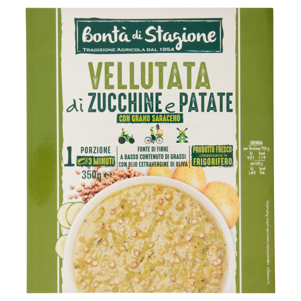 Bont&agrave; di Stagione Vellutata di Zucchine e Patate con Grano Saraceno 350 g