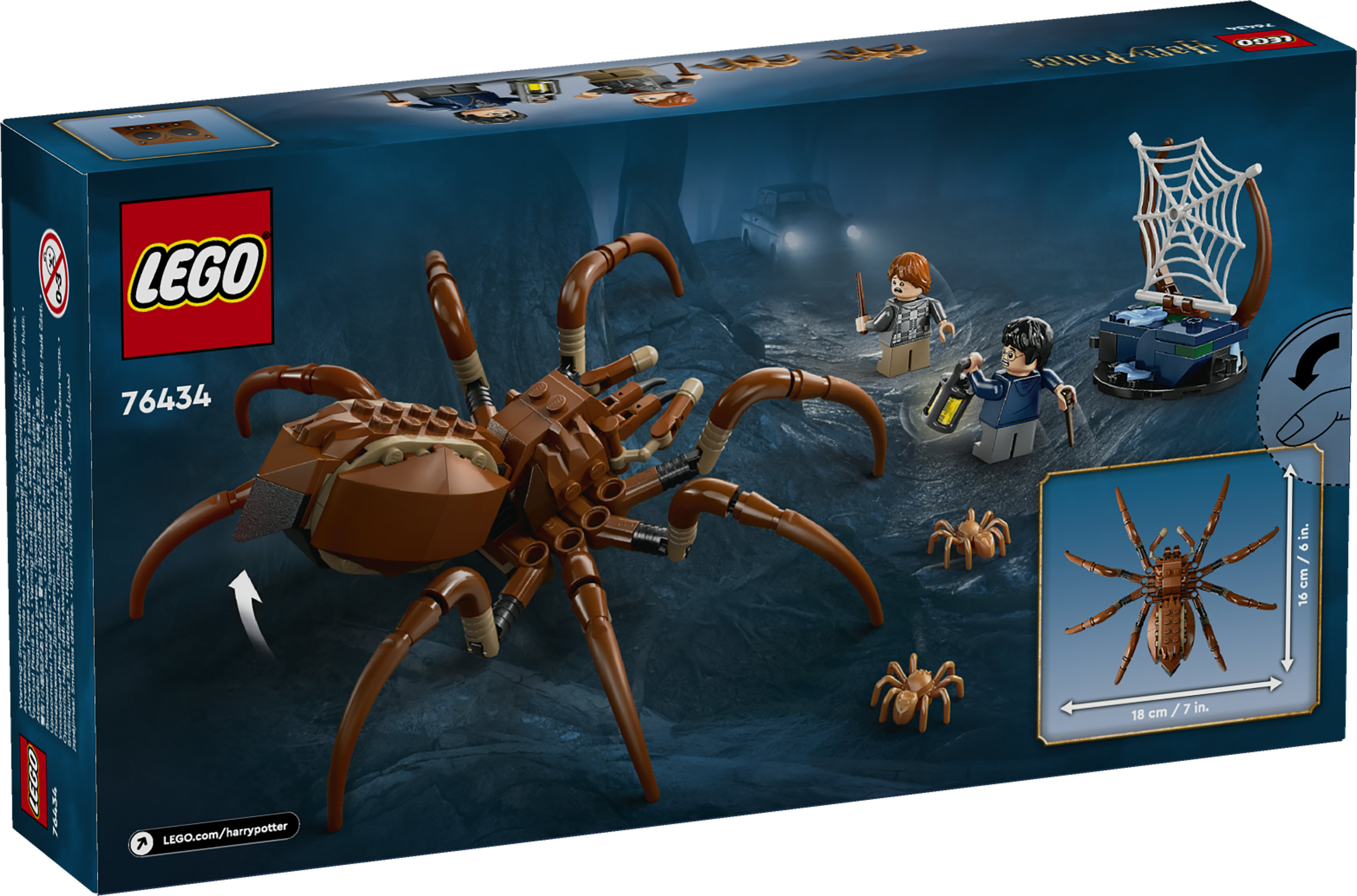 LEGO Harry Potter 76434 Aragog nella Foresta Proibita, Ragno Giocattolo con Parti Snodabili, Giochi di Magia per Bambini 7+