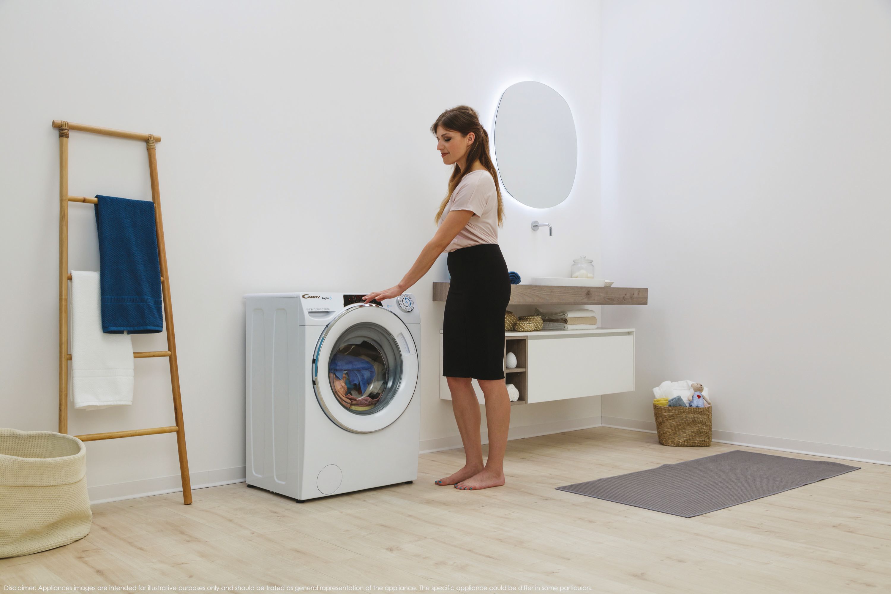 Candy Rapid&Oacute; RAPIDO' lavatrice Libera installazione Caricamento frontale 9 kg 1400 Giri/min A Bianco