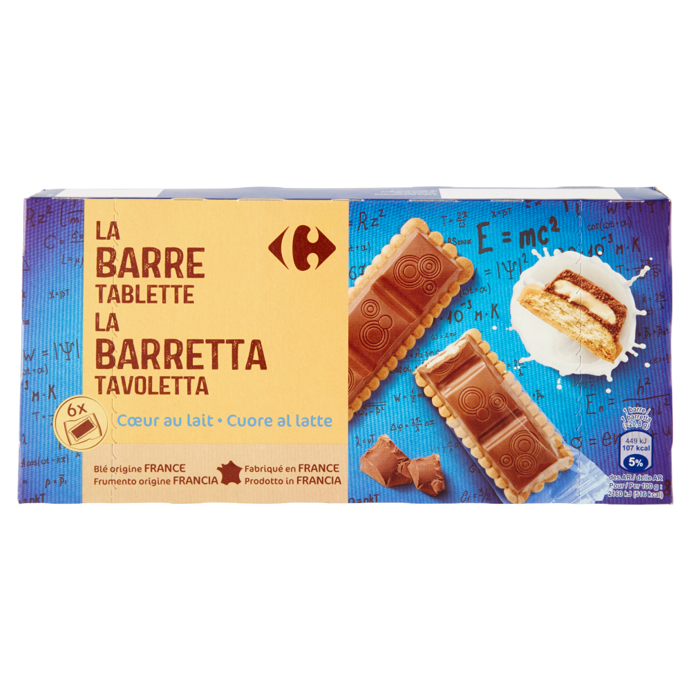 Carrefour la Barretta Tavoletta Cuore al latte 6 Barrette 125 g