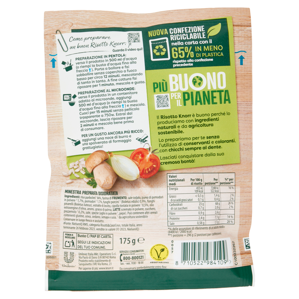 Knorr Risotto Pomodoro Porcini 175 g Carrefour