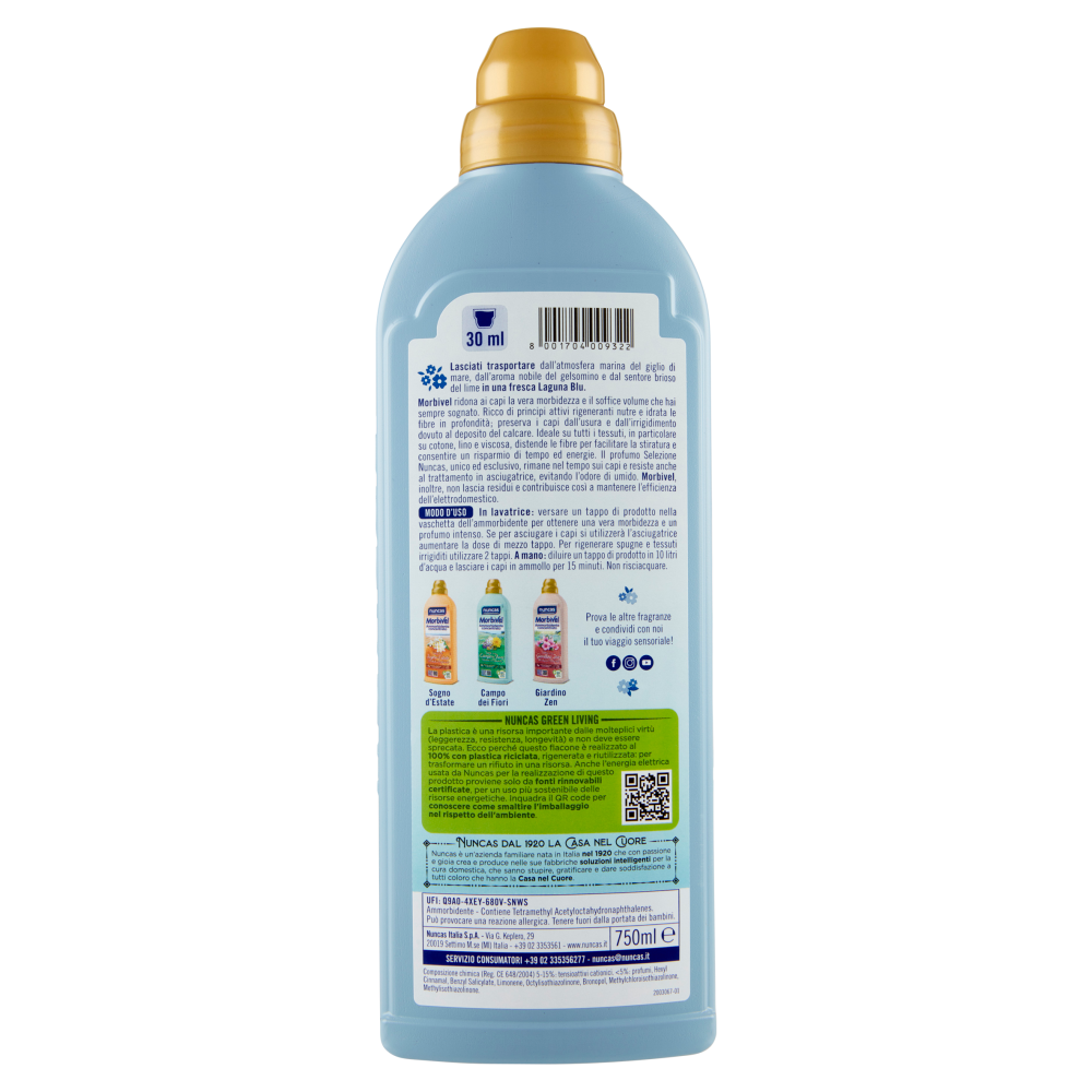 nuncas Morbivel Ammorbidente concentrato Laguna Blu 750 ml