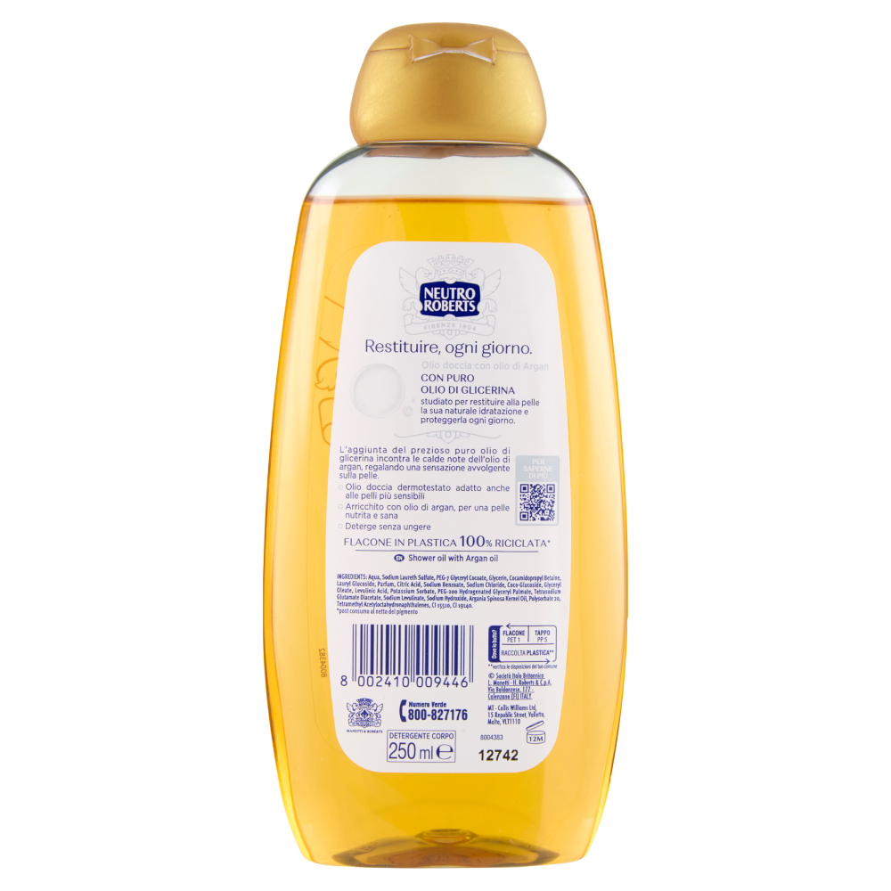 Neutro Roberts Olio Doccia Argan Nutriente 250 ml