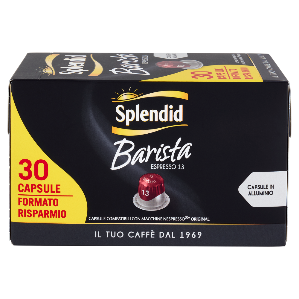 Splendid Barista 13 - 30 Capsule Caffè Compatibili con Macchine Nespresso*® Original 156g