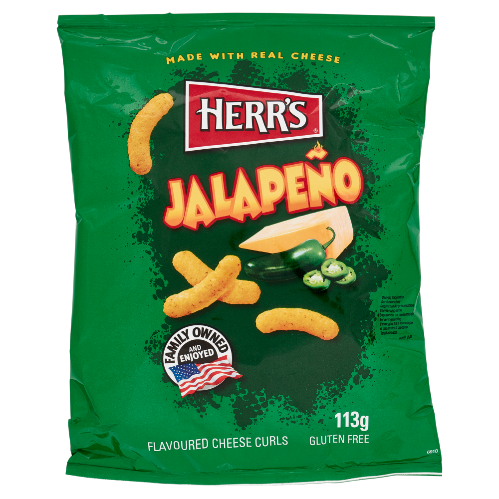 Herr's Jalapeño Cheese Curls 113 g