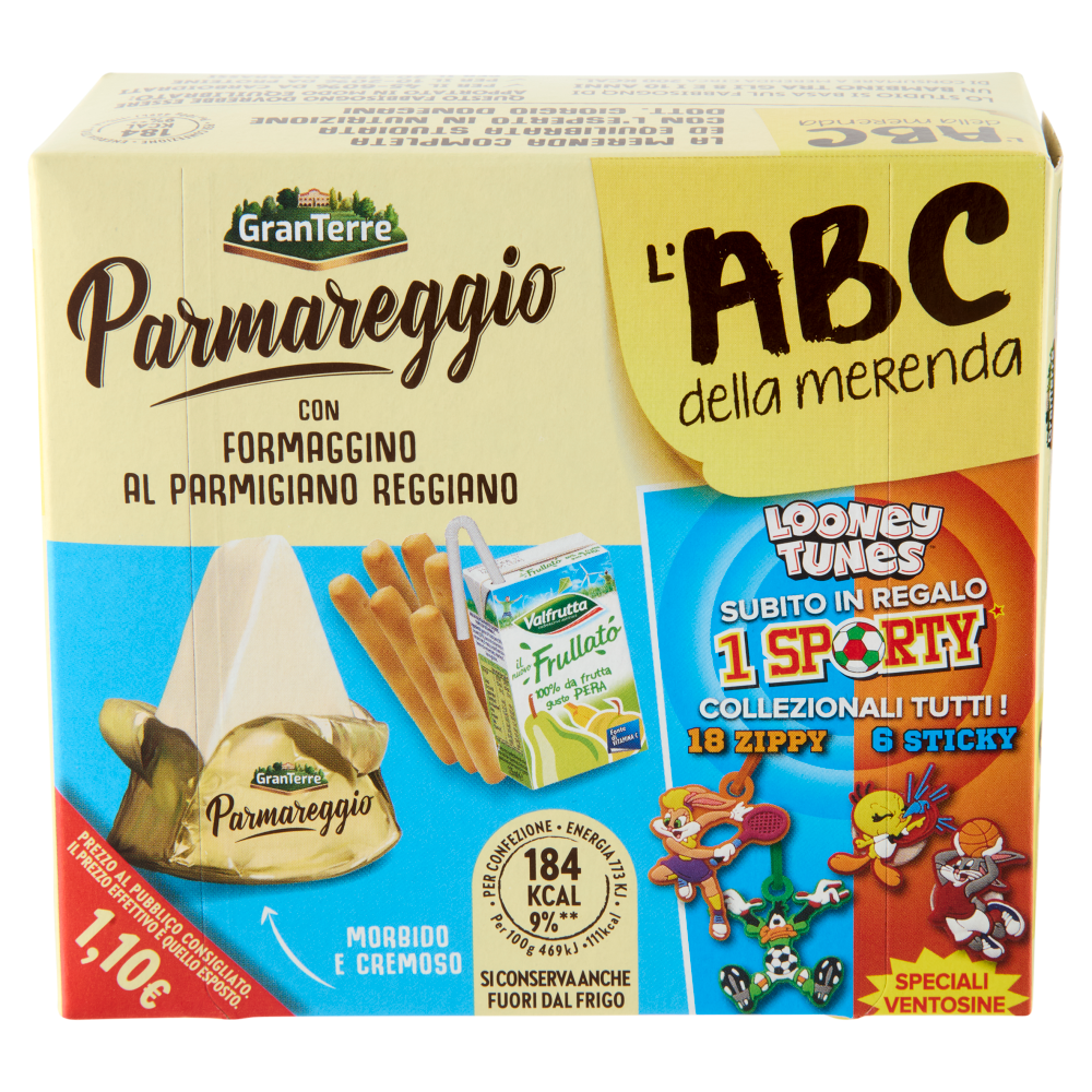 Parmareggio l'ABC della merenda con Formaggino al Parmigiano Reggiano
