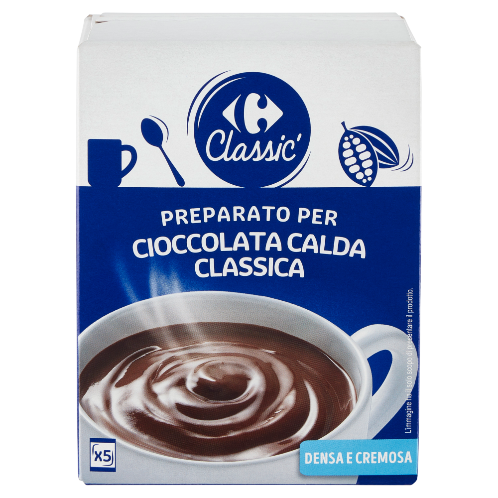 Carrefour Classic Preparato per Cioccolata Calda Classica 5 x 25 g