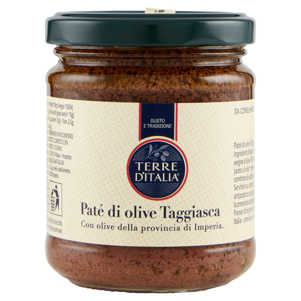 Terre d'Italia Pat&eacute; di olive Taggiasca 180 g