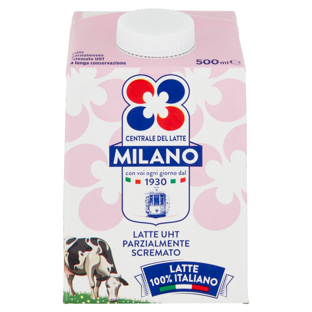 Centrale del Latte Milano Latte UHT Parzialmente Scremato 500 ml