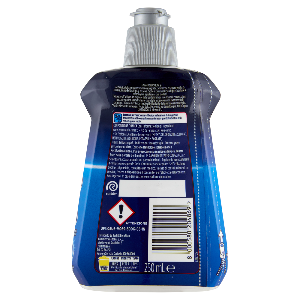 Finish Brillasciuga Regular brillantante lavastoviglie 250 ml