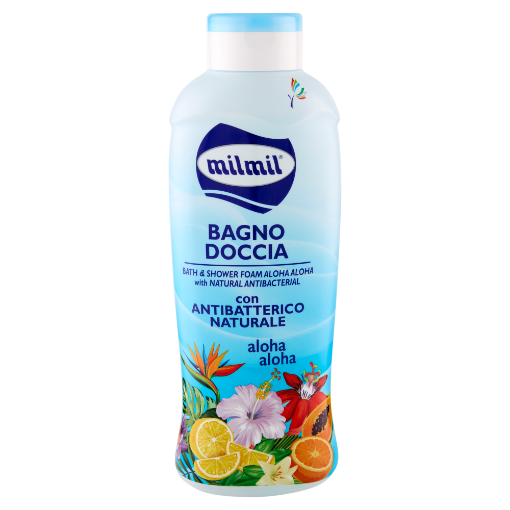 milmil Bagno Doccia con Antibatterico Naturale aloha aloha 1000 ml