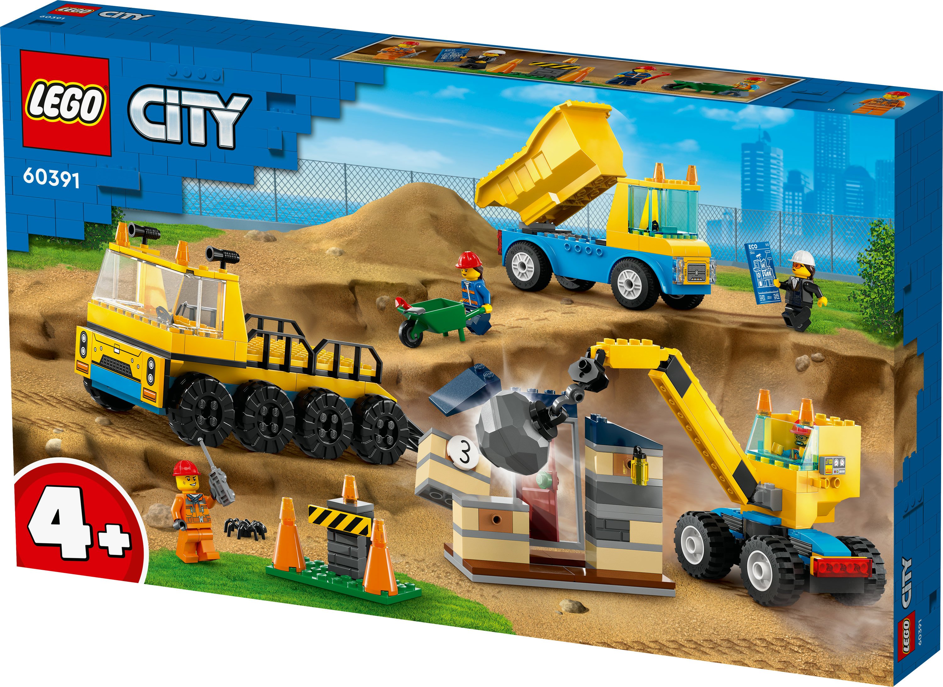 LEGO City Camion da cantiere e gru con palla da demolizione