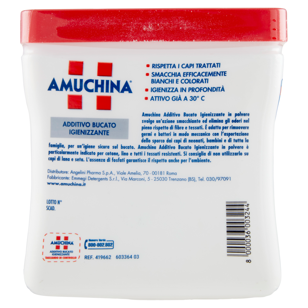 Amuchina Additivo Bucato Igienizzante in Polvere con Misurino 500 g