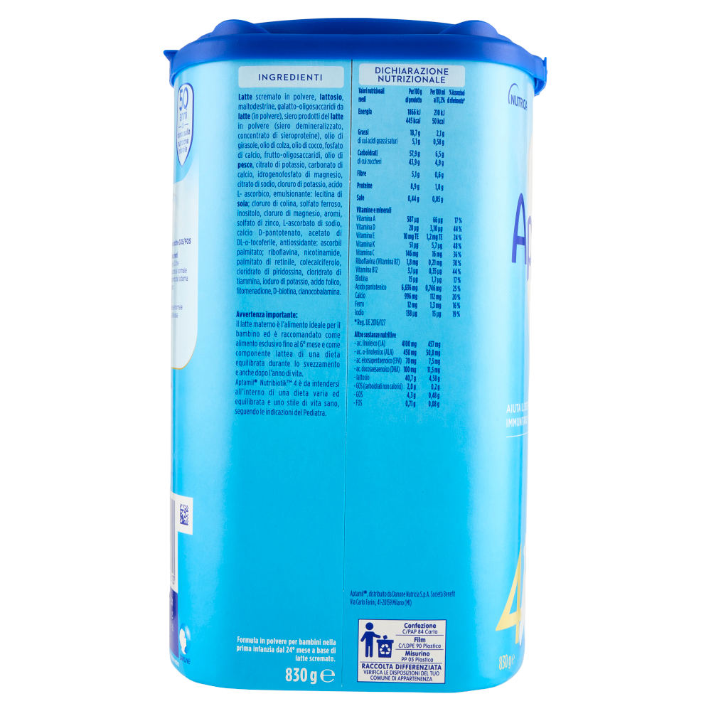 APTAMIL 4 - Latte di crescita dai 24 mesi, Polvere, Supporta il Sistema Immunit con le Vit C&D, 830g