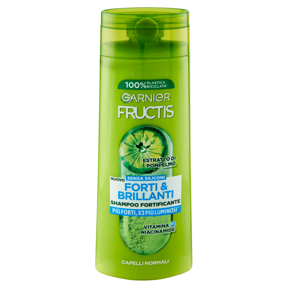Garnier Fructis Shampoo Forti & Brillanti, shampoo fortificante per capelli normali,  250 ml