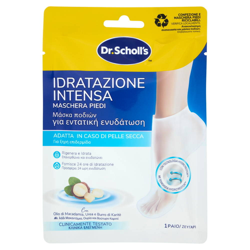 Dr.Scholl's Idratazione Intensa Maschera Piedi 1 Paio 2 x 10 g