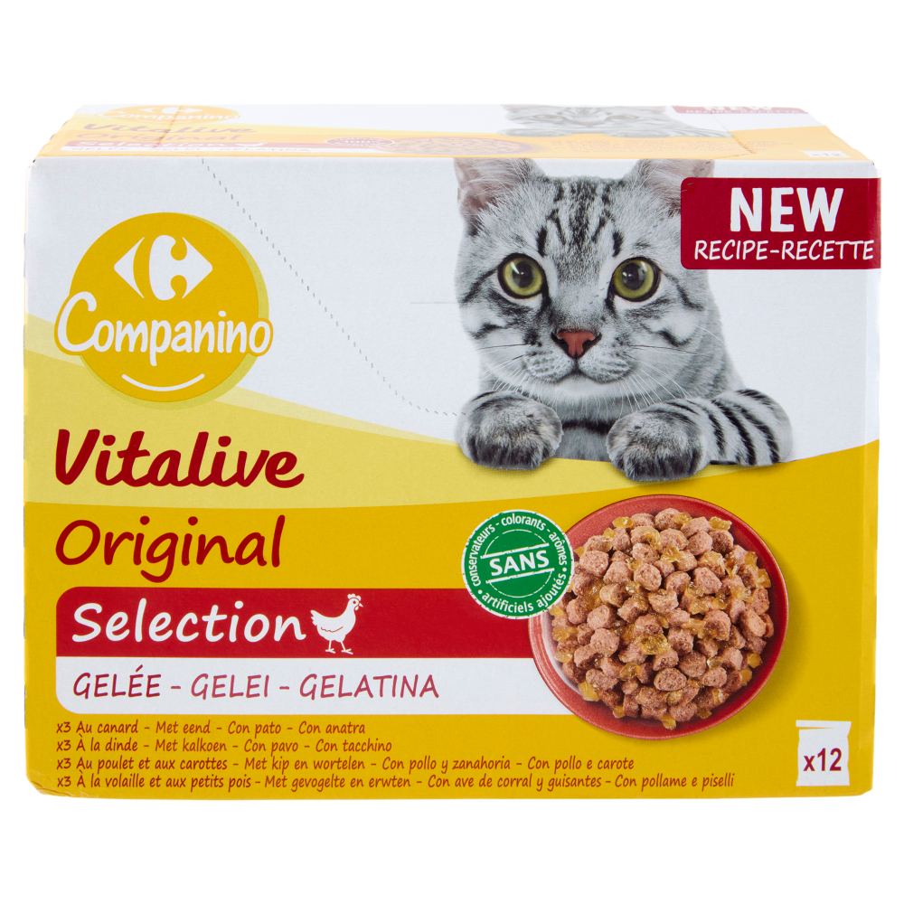 Carrefour Companino Vitalive Original Selection Gelatina 12 x 100 g