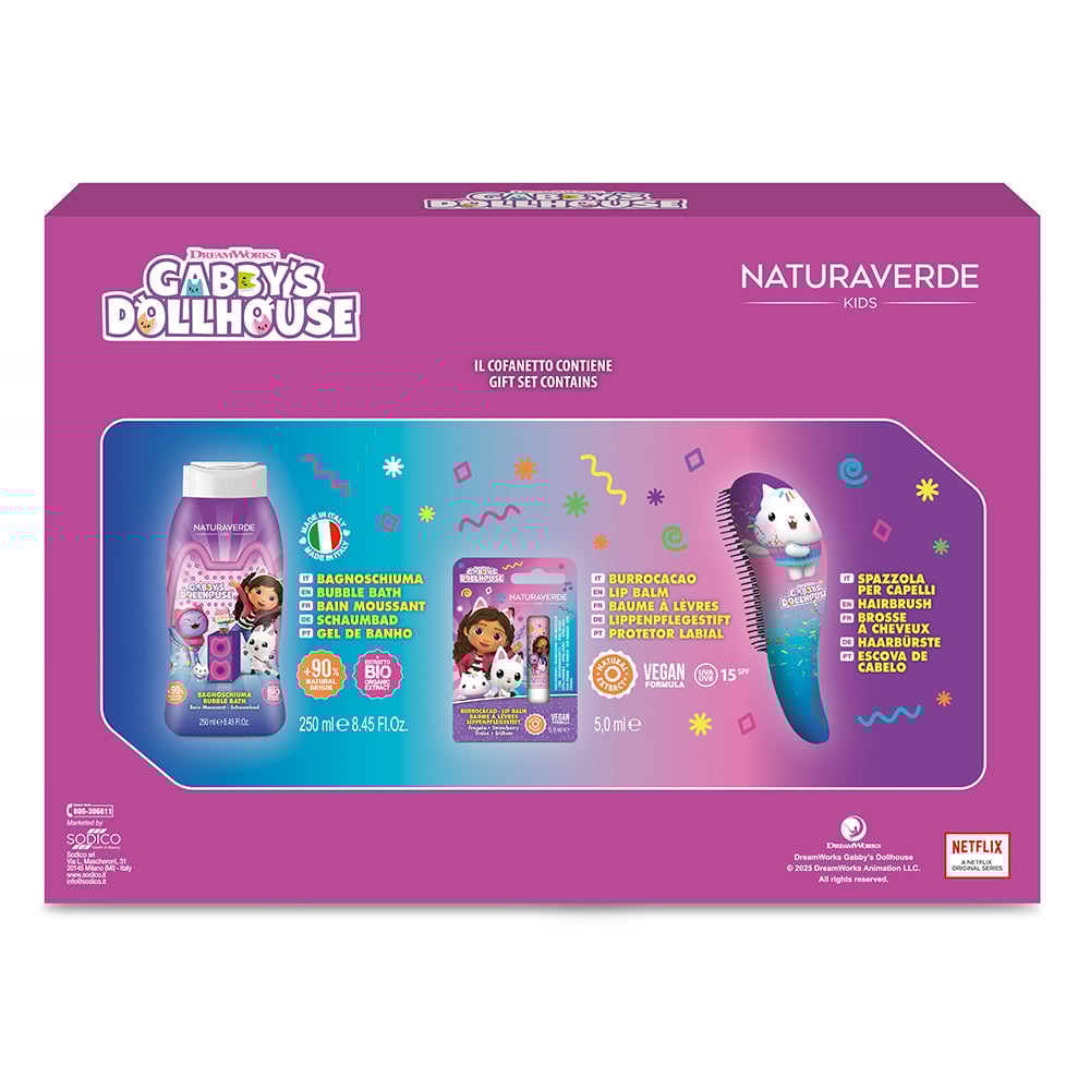 GABBY DOLLHOUSE GIFTSET SPAZZOLA (Bagnoschiuma 250 ML + Burrocacao 5ML + Mollettine)