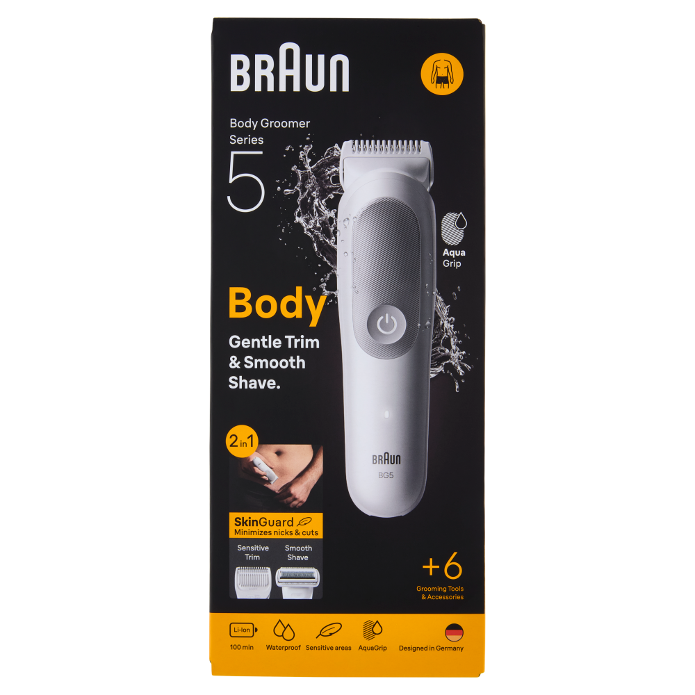 Braun Body Groomer Series 5 BG5550 Body + 6 Groomin Tools & Accessories