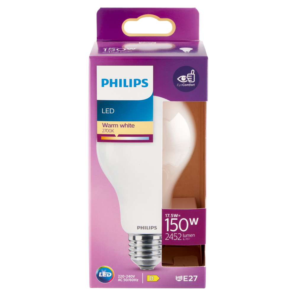 Philips Led goccia vetro 150W E27 2700K