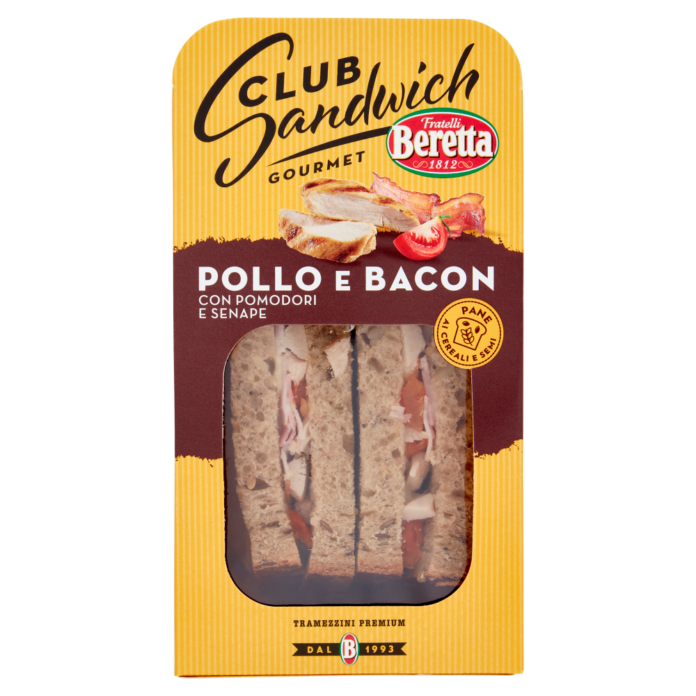 Fratelli Beretta Club Sandwich Gourmet Pollo e Bacon 160 g