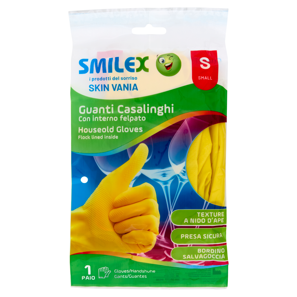 Smilex Guanti Casalinghi con interno felpato S Small 1 paio