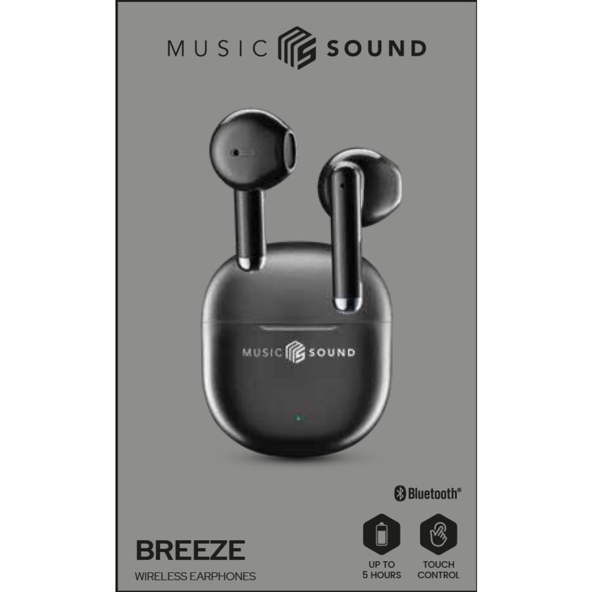 Music Sound Breeze Auricolare Bluetooth a capsula con case colorata