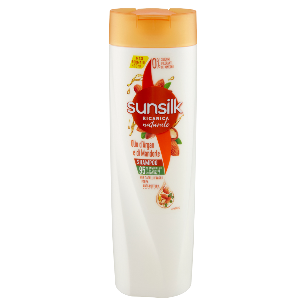 sunsilk Ricarica naturale Shampoo Olio di Argan e di Mandorle 400ml