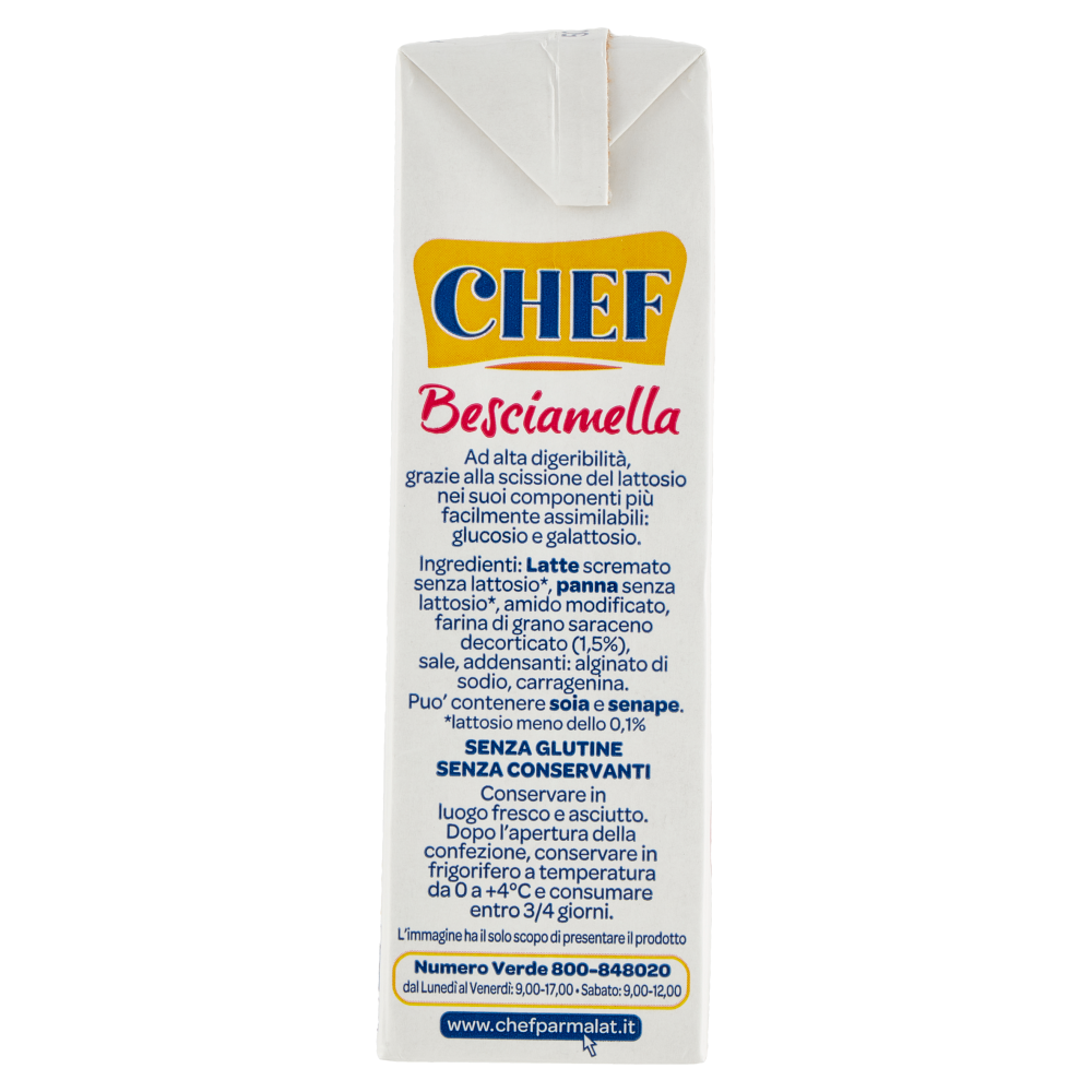 Chef Besciamella Senza Lattosio 500 ml
