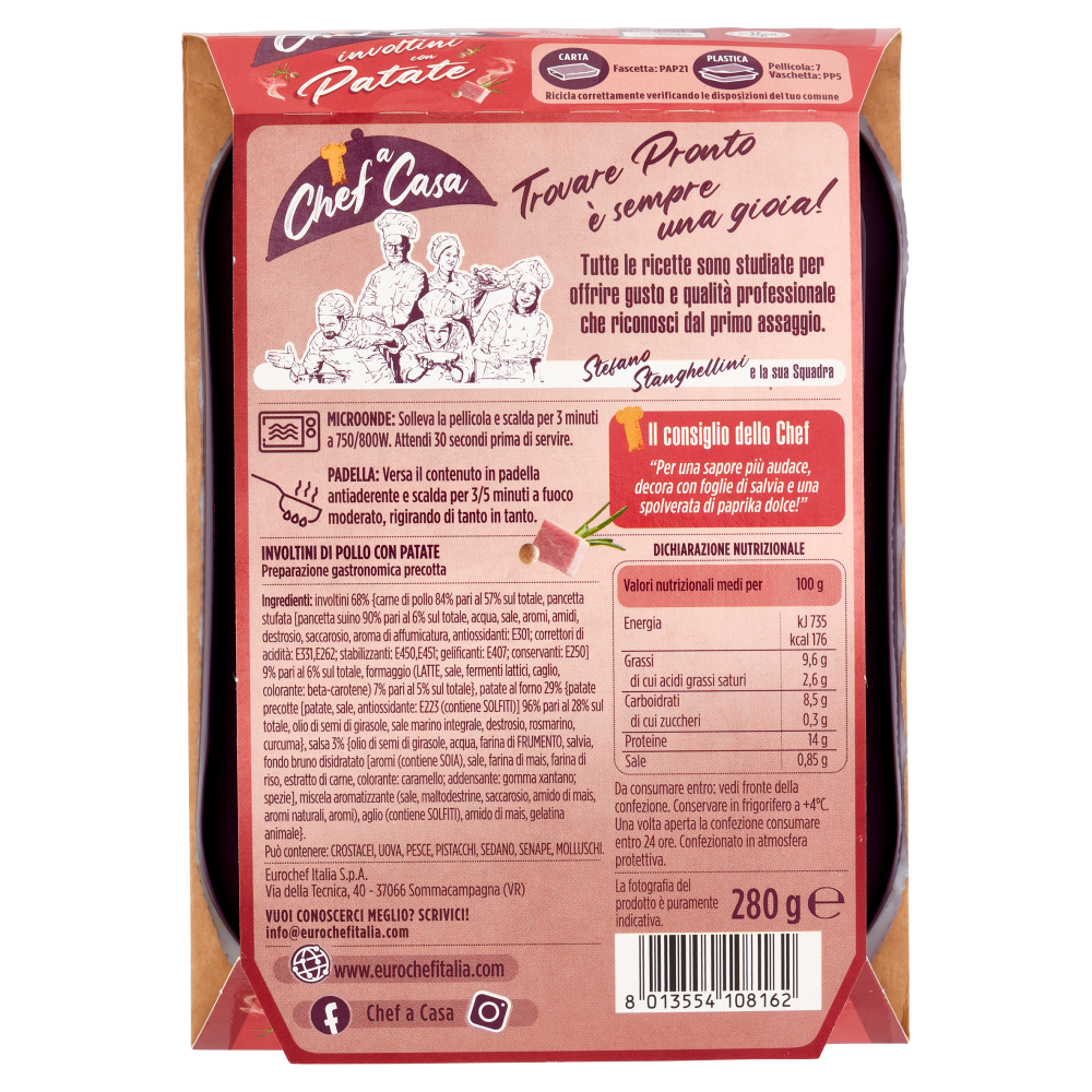 Chef a Casa involtini con Patate 280 g