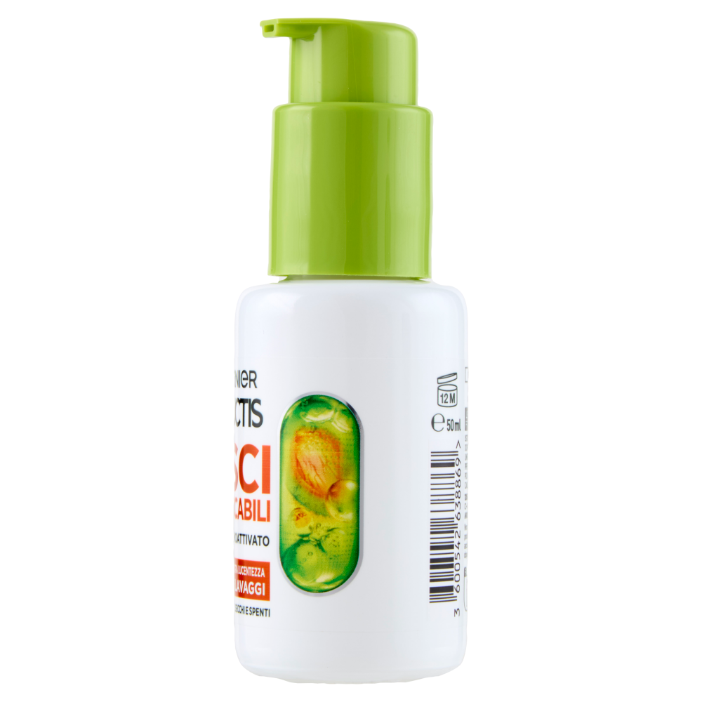 Garnier Fructis Lisci Impeccabili Siero Termoattivato, per Capelli Crespi, Secchi e Spenti, 50 ml