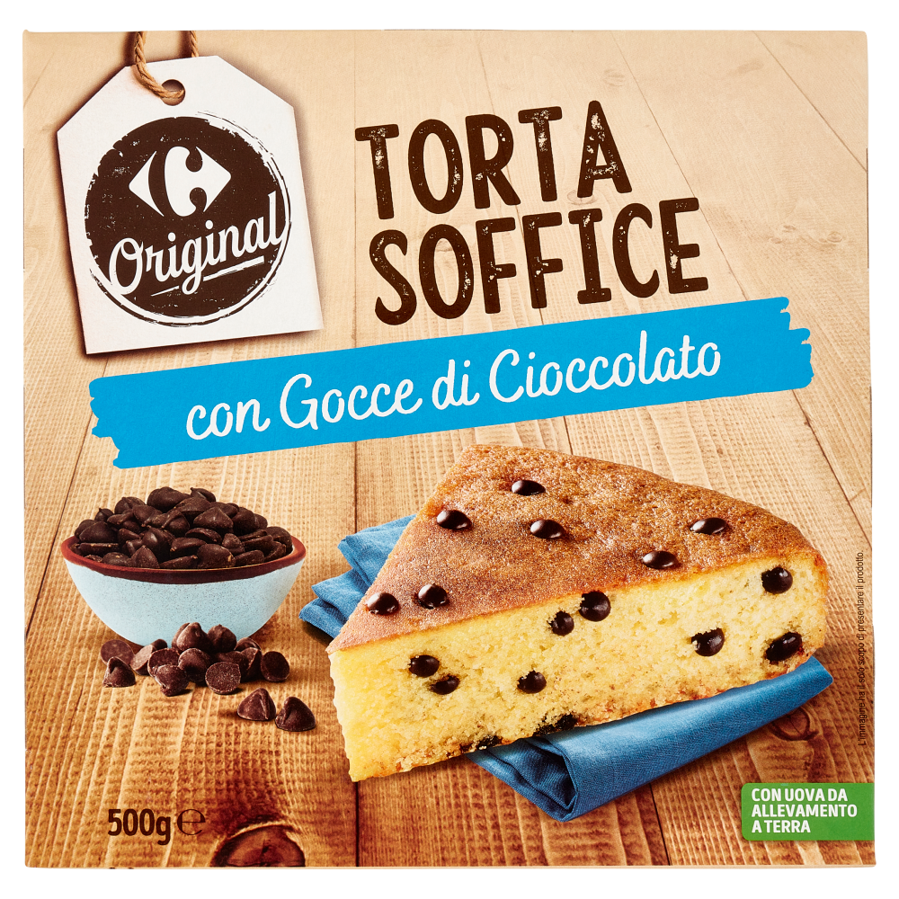 Carrefour Original Torta Soffice con Gocce di Cioccolato 500 g