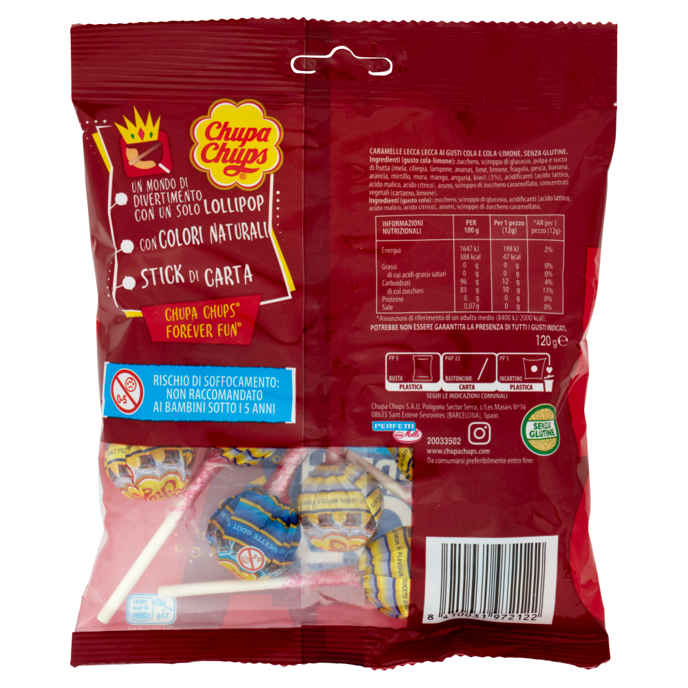 Chupa Chups Fresh Cola Lollipops 10 x 12 g