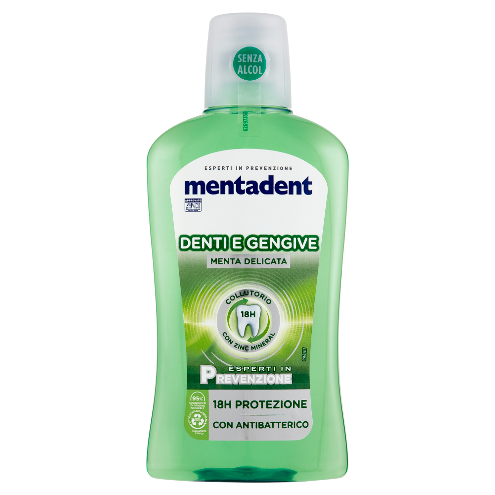 Mentadent Collutorio con Zinc Mineral Denti e Gengive 500 ml
