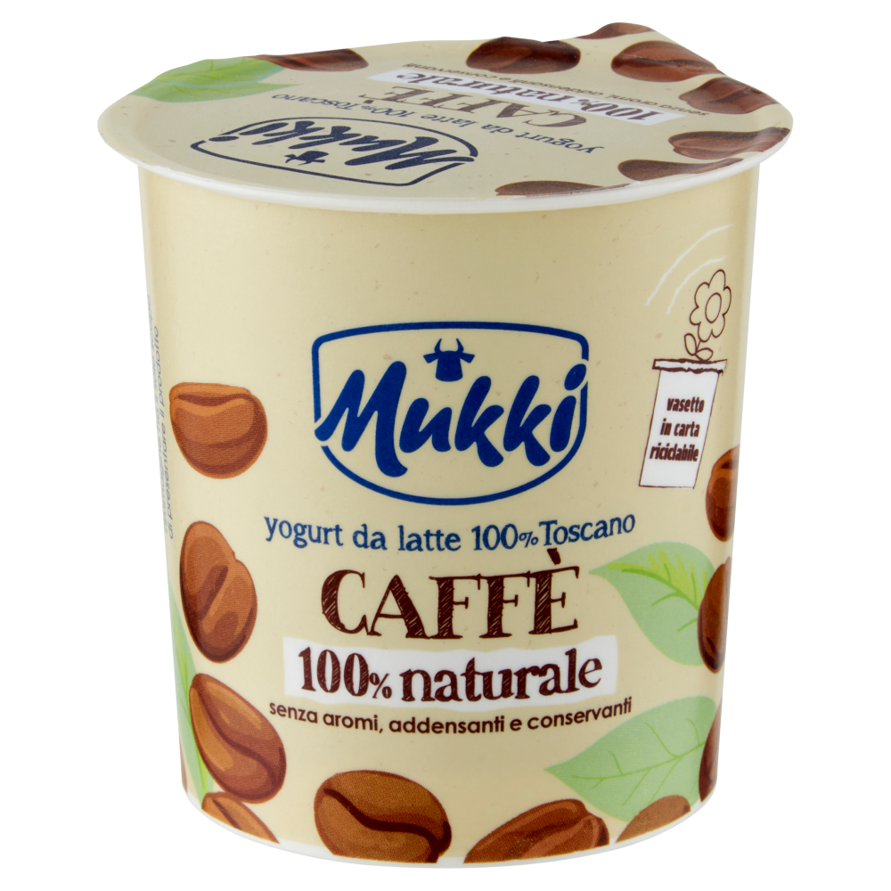 Mukki yogurt da latte 100% Toscano Caff&egrave; 100% naturale 115 g