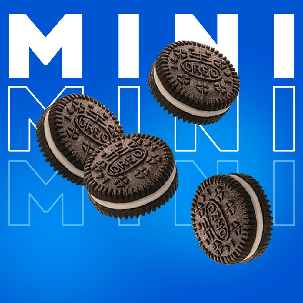 OREO Original Mini Piccoli Biscotti al Cacao Ripieni di Crema al Gusto Vaniglia 160 g - 4 monoporzioni da 40g 
