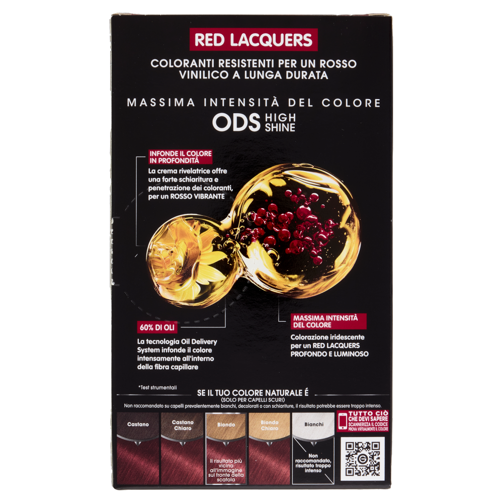 Garnier Olia Red Lacquers, Tinta Capelli Senza Ammoniaca, 7.25 Rosso Rubino