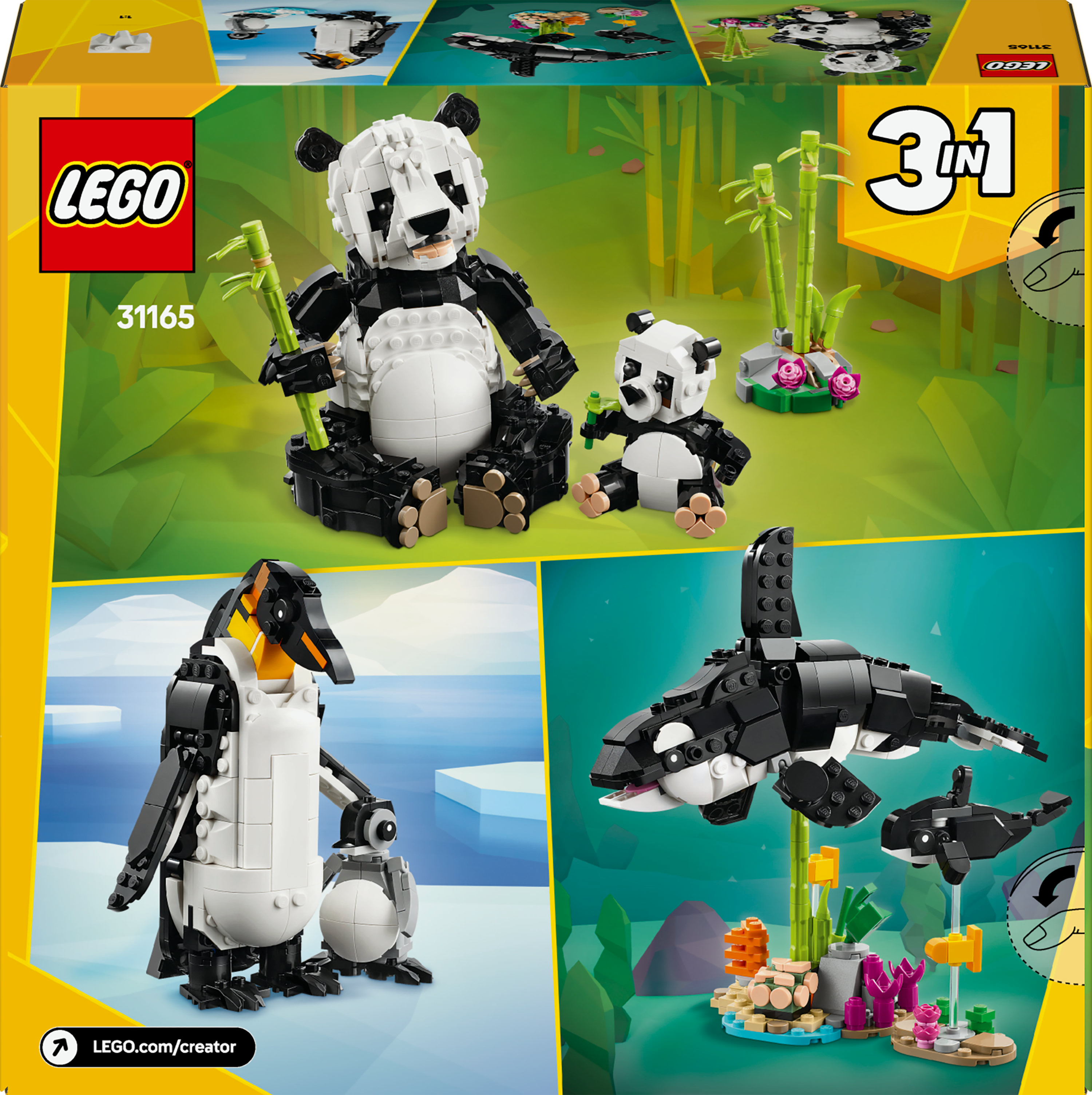 LEGO Creator Animali selvatici: famiglia di panda