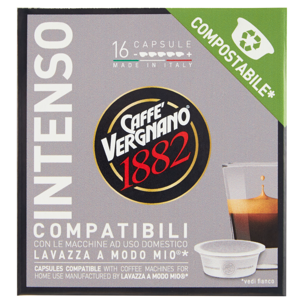 Caffè Vergnano 1882 Intenso Capsule Compatibili Lavazza a Modo Mio