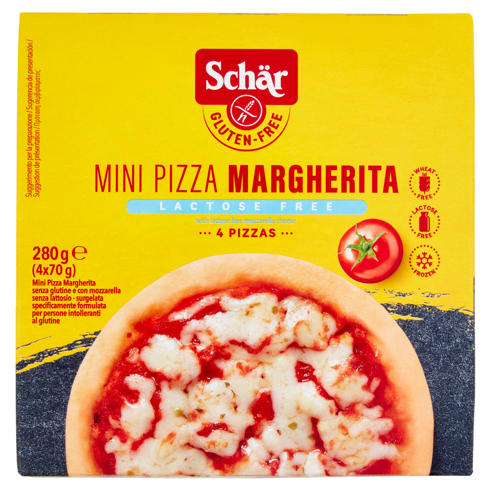 Schär Mini Pizza Margherita Lactose Free 4 x 70 g