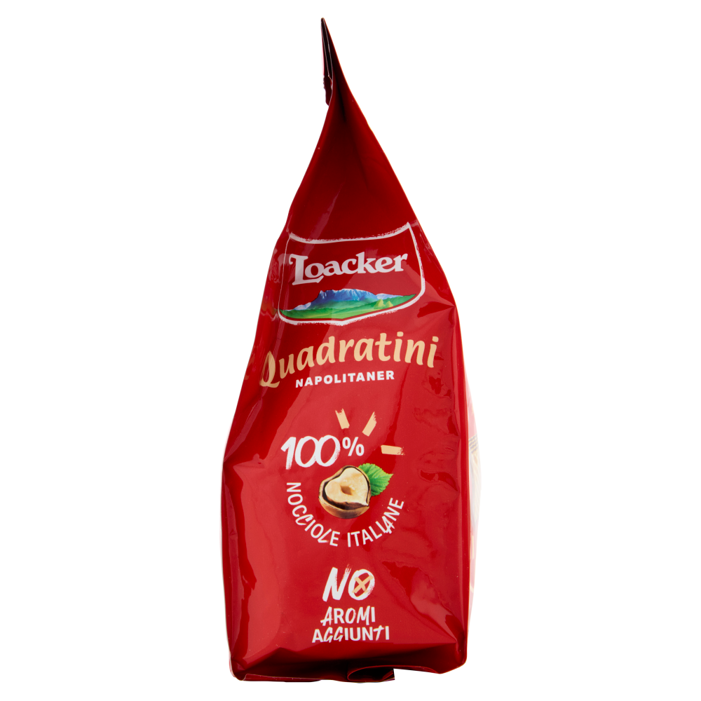 Loacker Quadratini Napolitaner Wafer con crema alle Nocciole 100% Italiane Wafers 250 g