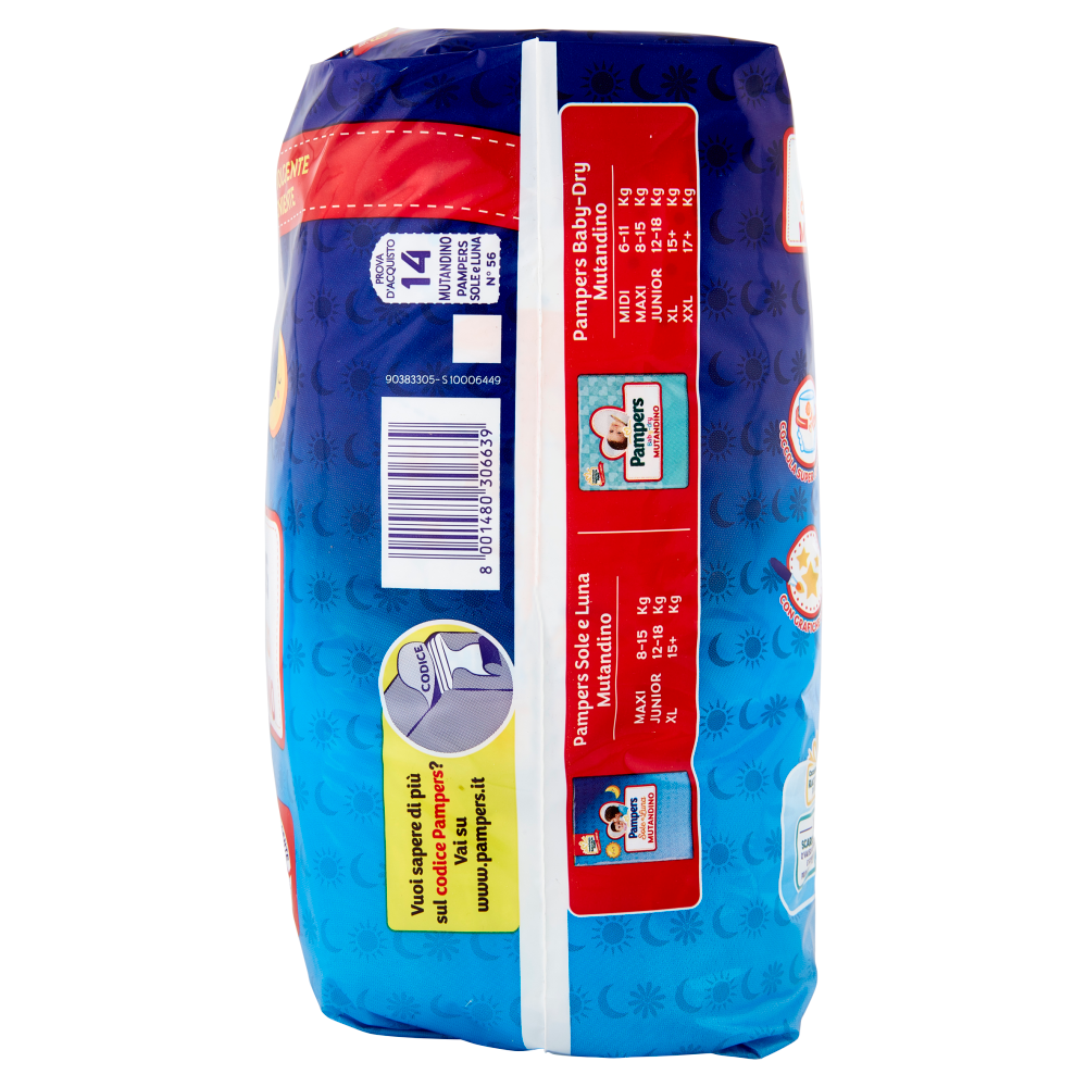 Pampers Sole e Luna Mutandino 5 Junior 14 pz