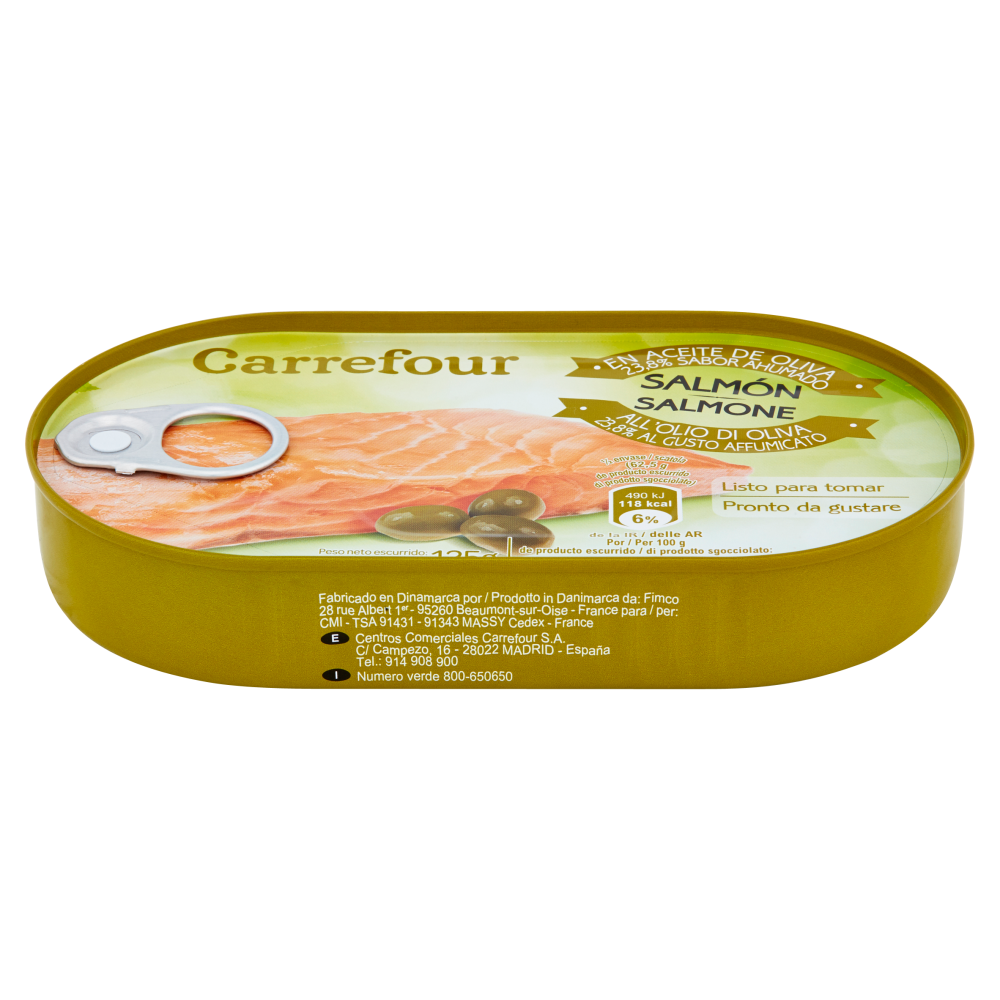 Carrefour Salmone all'Olio di Oliva 23,8% al Gusto Affumicato 190 g